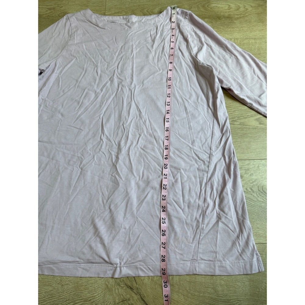 EUC Womens J Jill Luxe supima 3/4 sleeve tunic top muted pink‎ stretch size L - Picture 4 of 6